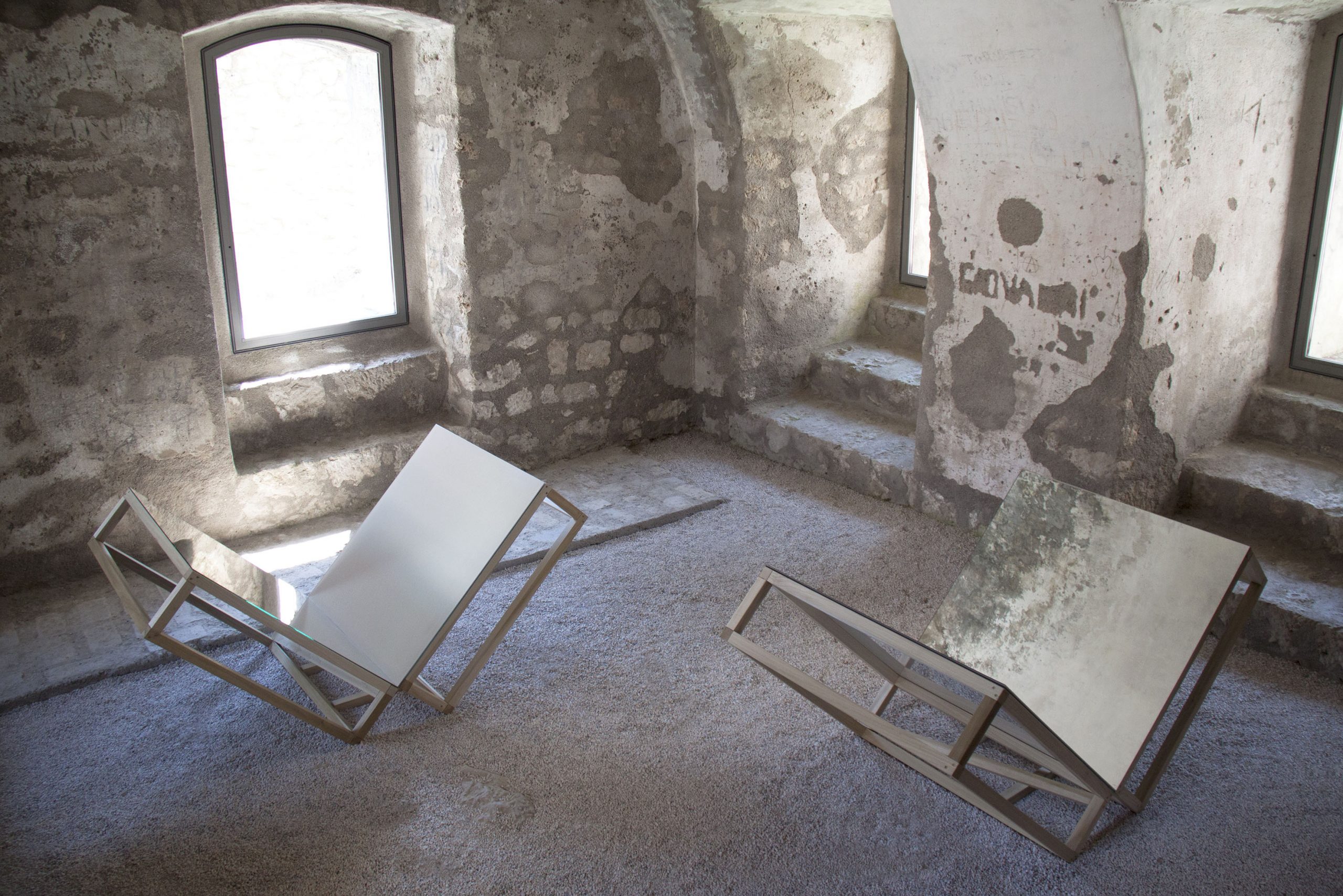 Giulia Fumagalli, installation view #fuocoapaesaggio, 2017, Dolomiti Contemporanee, Forte di Monte Ricco, Pieve di Cadore