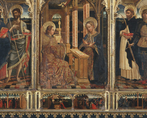 Annunciazione di Giovanni Mazone, Santa Maria di Castello, Genova