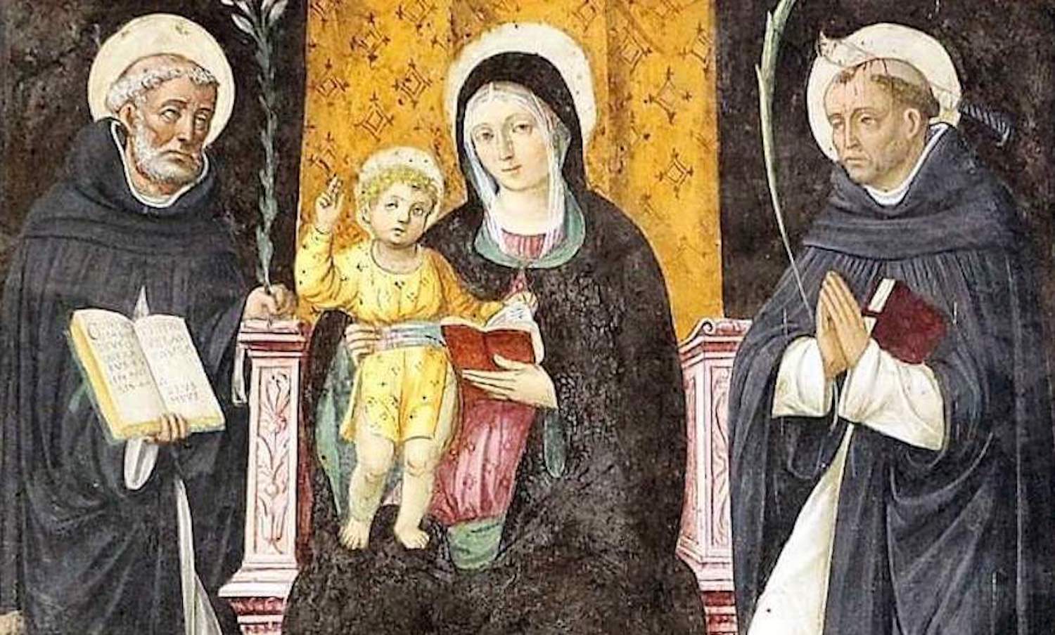 La Madonna col Bambino del pittore Lorenzo Fasolo a Santa Maria di Castello, Genova