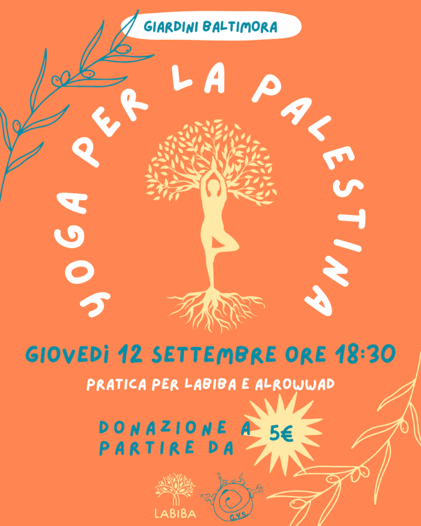 Evento Yoga Solidale a Genova a Sostegno della Palestina.